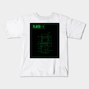 Gamer Room Arcade Design - Gaming Room Decoration - Gaming Apparel Kids T-Shirt